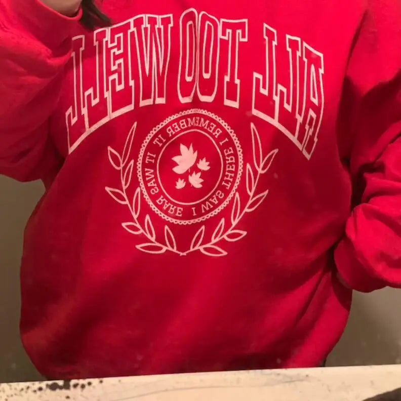 All Too Well Music Album Sweatshirts Cozy Tops Sudadera Felpa Moletom