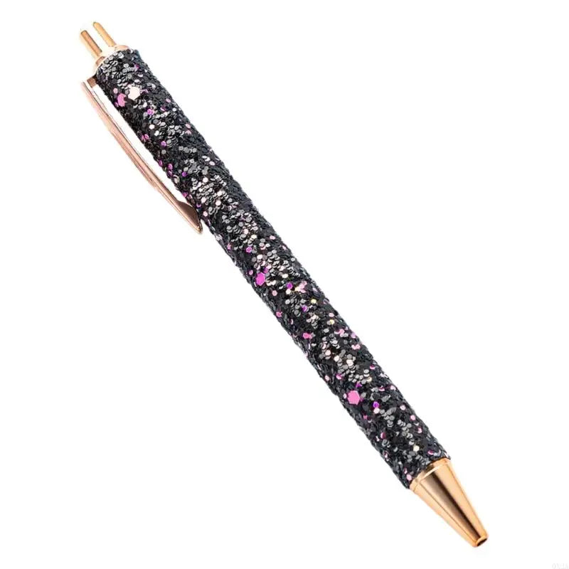 QX2A Fancy Pen for Women Girl Colorful Ballpoint Pen Sequins Journaling Pen