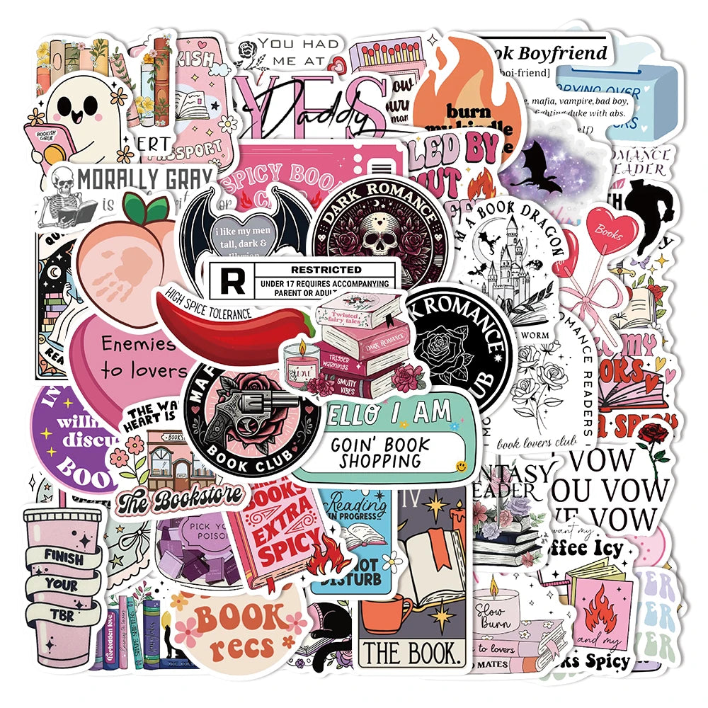 50/150PCS Romantic Reading Style Graffiti Star Covering Cartoon Stickers DIY Notebook Waterproof Stickers