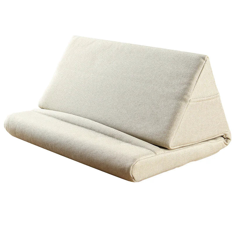 AB97-Portable Laptop Tablet Pouch Storage Foldable Tablet Pillow For Ipad Stand Holder Foam Lap Rest Cushion Home Office