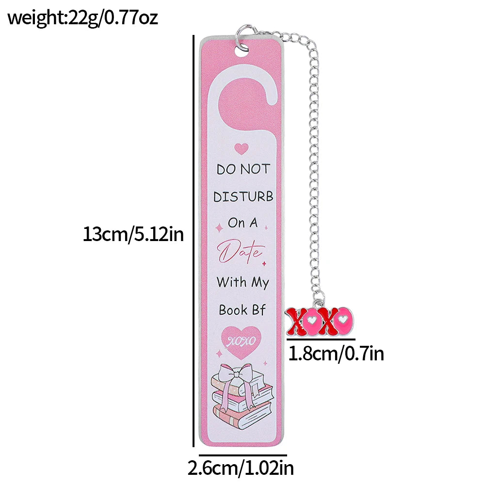 Fashion Pink Heart Bookmarks Valentine's Day Gifts for Girlfriends Everyday Gifts Reading Accessories for Book Lovers