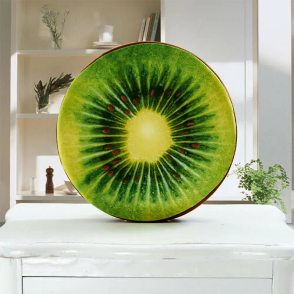 33cm Cushion Fruit Shape For  In-bed Reading And Watching Back And Head Pillow Round Cushion Lint-free