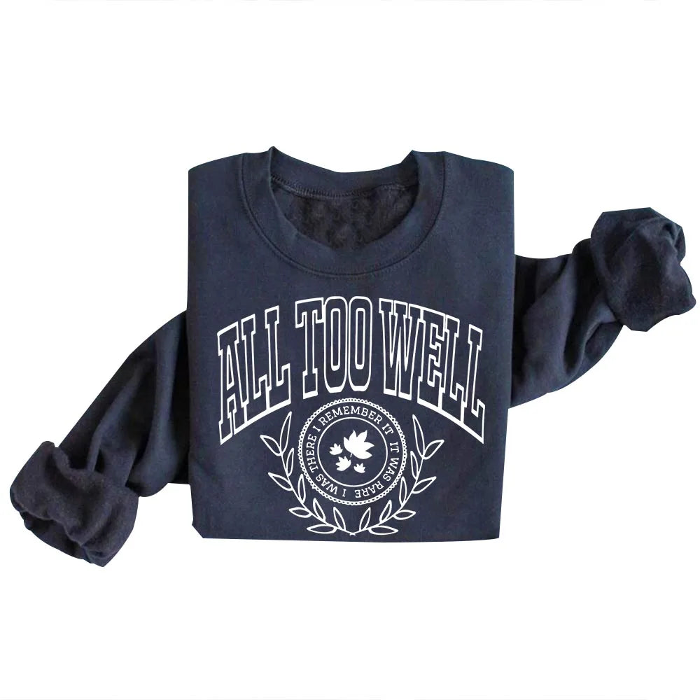 All Too Well Music Album Sweatshirts Cozy Tops Sudadera Felpa Moletom