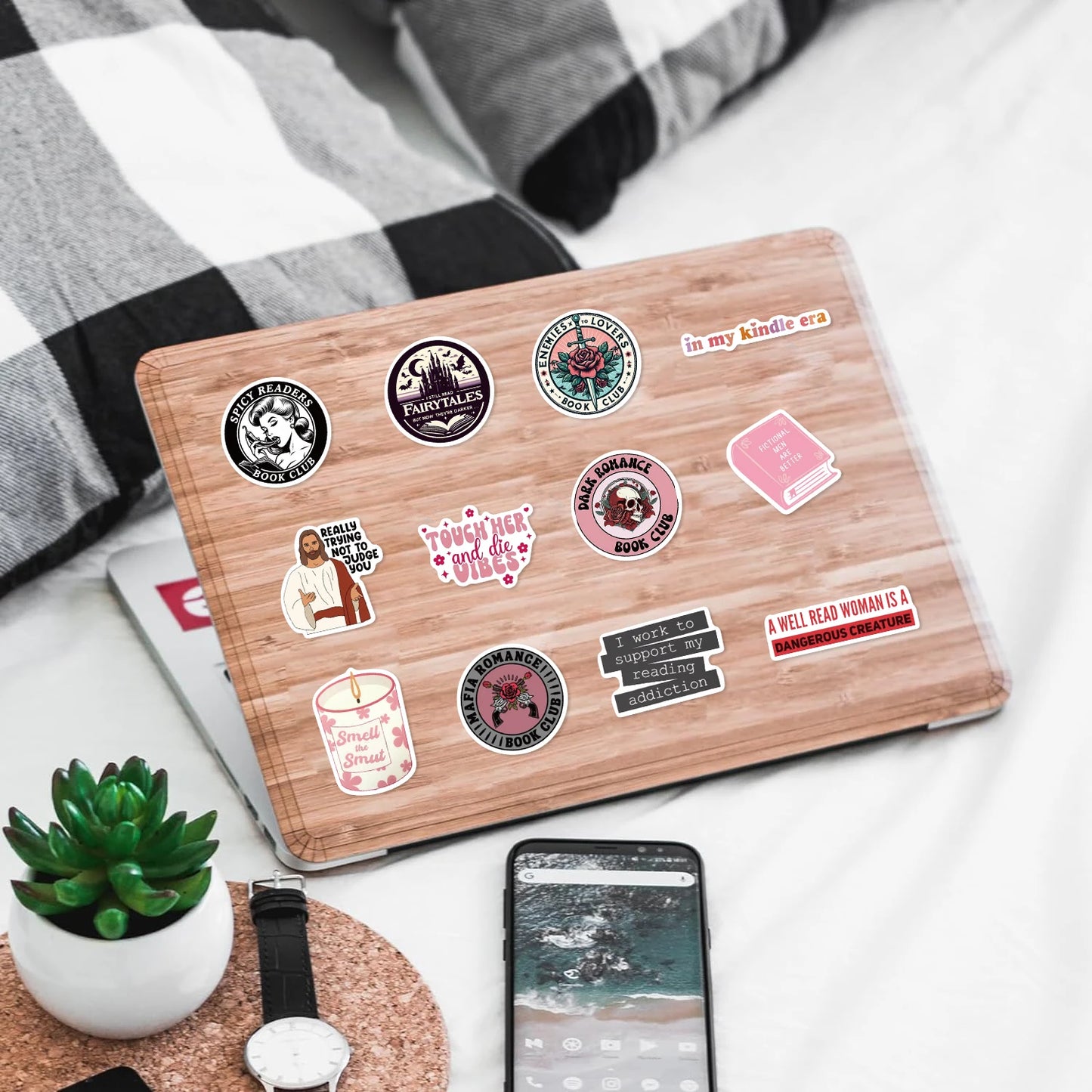 50pcs Smut Reading Books Graffiti Decorative Stickers Laptop Water Bottle Luggage Helmet Motorcycle Stickers