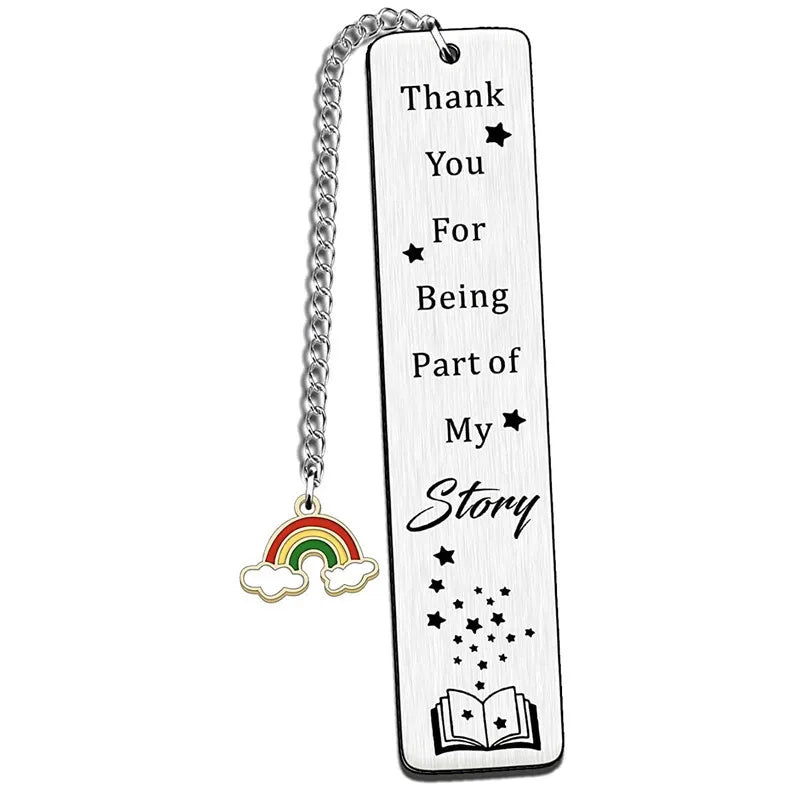 Stainless Steel Bookmark Graduation Season Gift Laser Engraving Thank You Teacher's Day Commemorative Gifts Christmas Metal