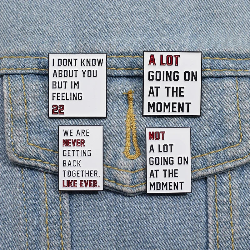 Pop Singer Inspired Enamel Pins — Cute Swiftie Aesthetic Lapel Pins