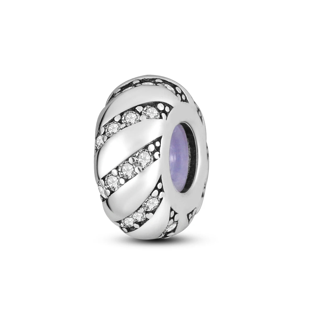 Charms Fit Original Beads 925 Sterling Silver Clip Charms Zircon Silicone Spacer Beads fit Bracelet Women DIY Gift