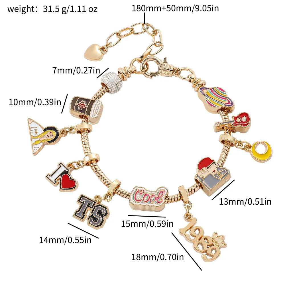 Era Icons Charm Bracelet Collection – Swiftie-Inspired Jewelry (4 Styles)