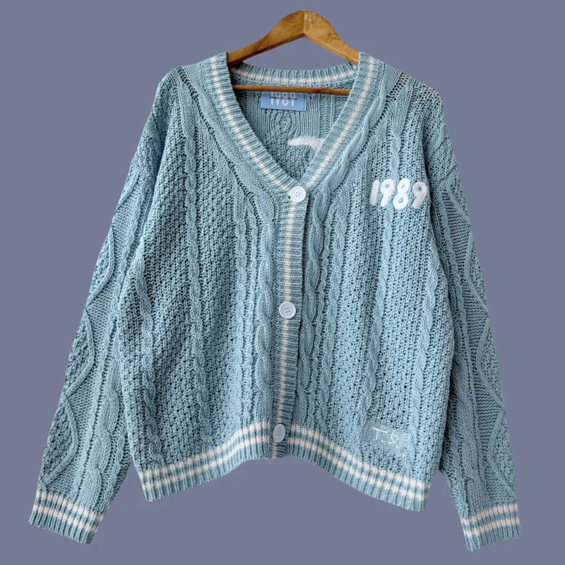 Midnight Stars Navy Cardigan – Midnights Inspired Knit Sweater