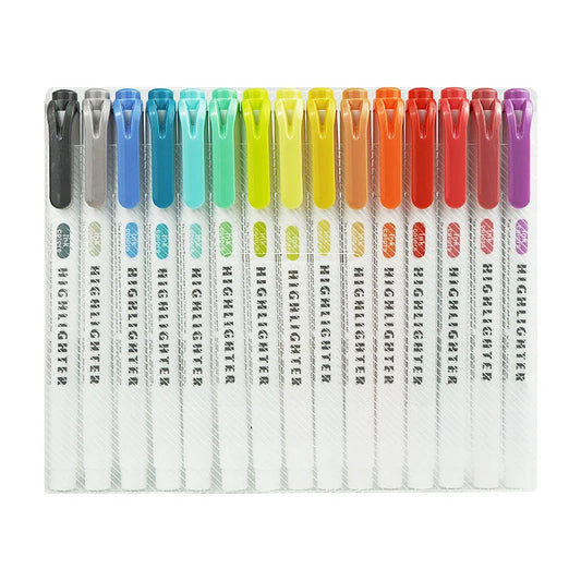 5/15PC Fluorescent Pen Set Student Marking Stroke Key Marking Pen High Beauty Color Handbook Pen Batch