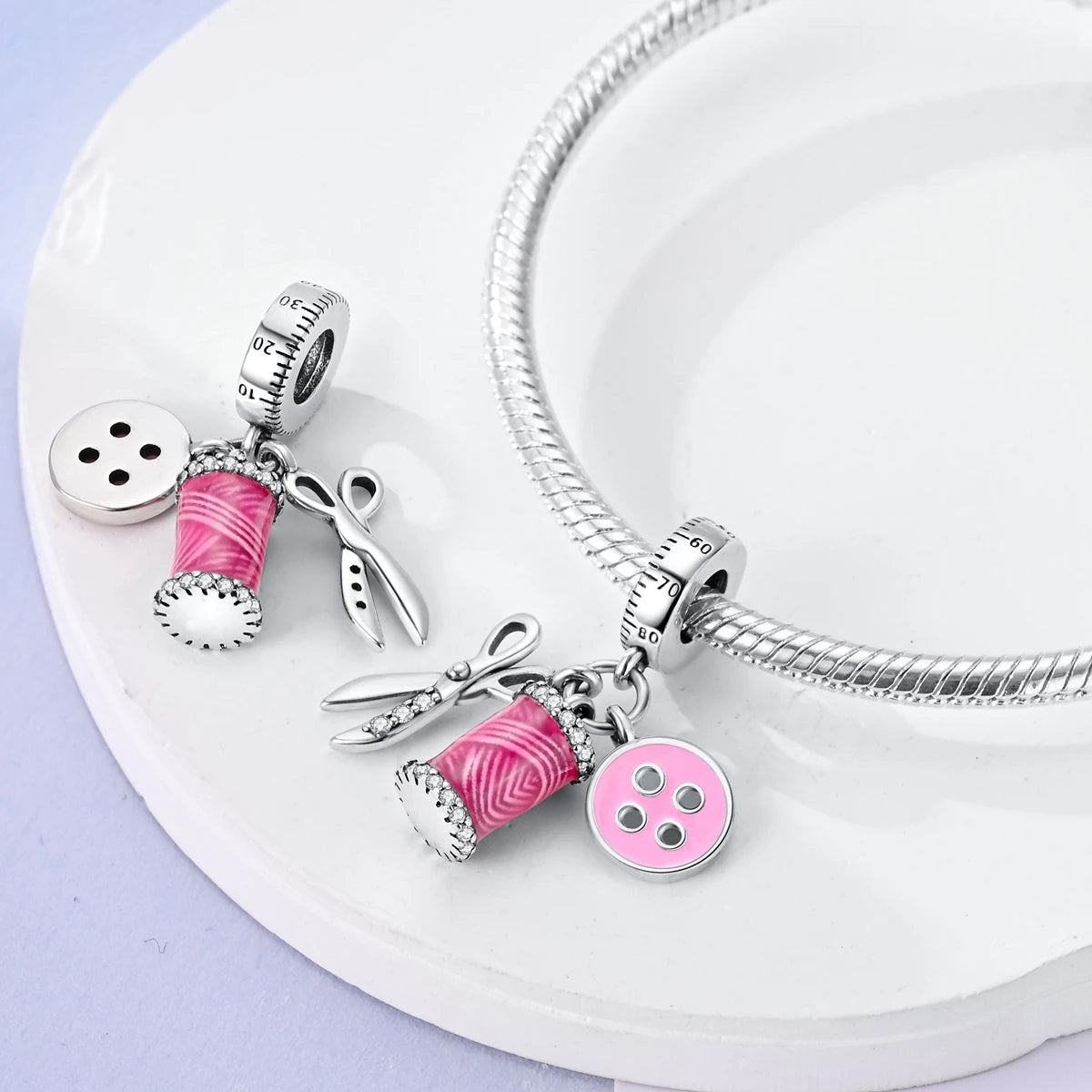 925 Silver Charms Skirt Ballet Shoes Pink Pendants Fit Original Bracelet Beads Diy For Woman Jewelry