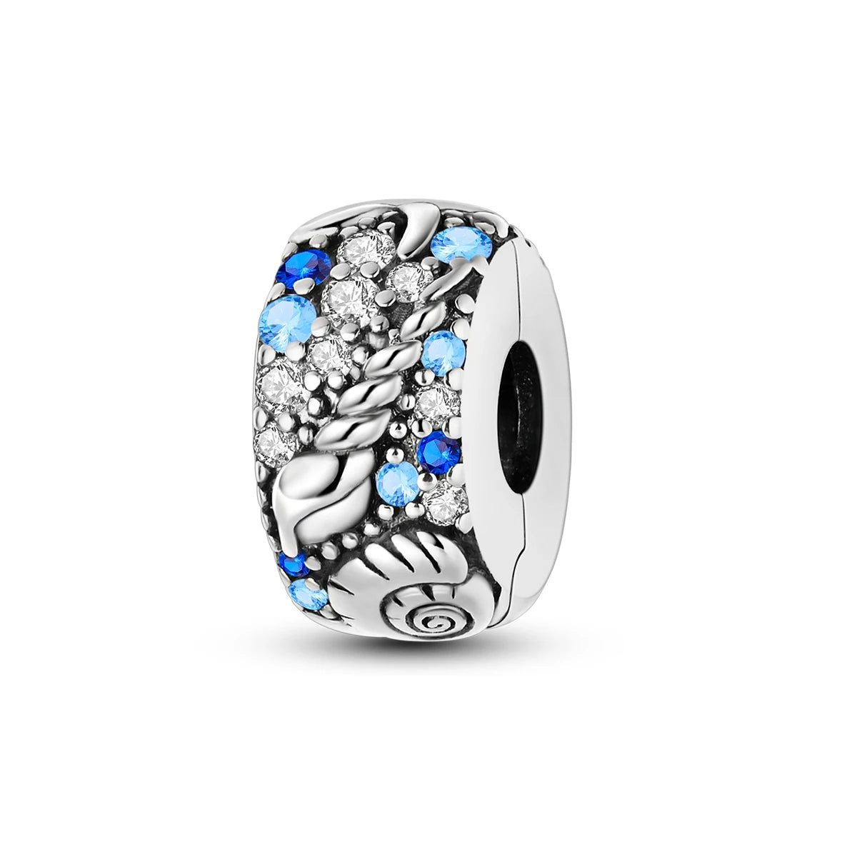 Charms Fit Original Beads 925 Sterling Silver Clip Charms Zircon Silicone Spacer Beads fit Bracelet Women DIY Gift