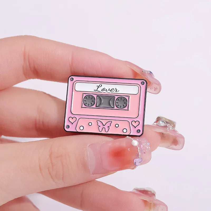 Retro Cassette Enamel Pins — Era-Inspired Collectible Set