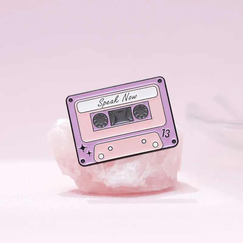 Retro Cassette Enamel Pins — Era-Inspired Collectible Set