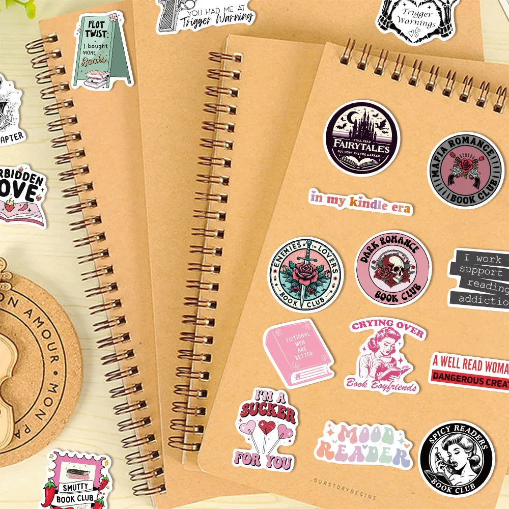 50/150PCS Romantic Reading Style Graffiti Star Covering Cartoon Stickers DIY Notebook Waterproof Stickers