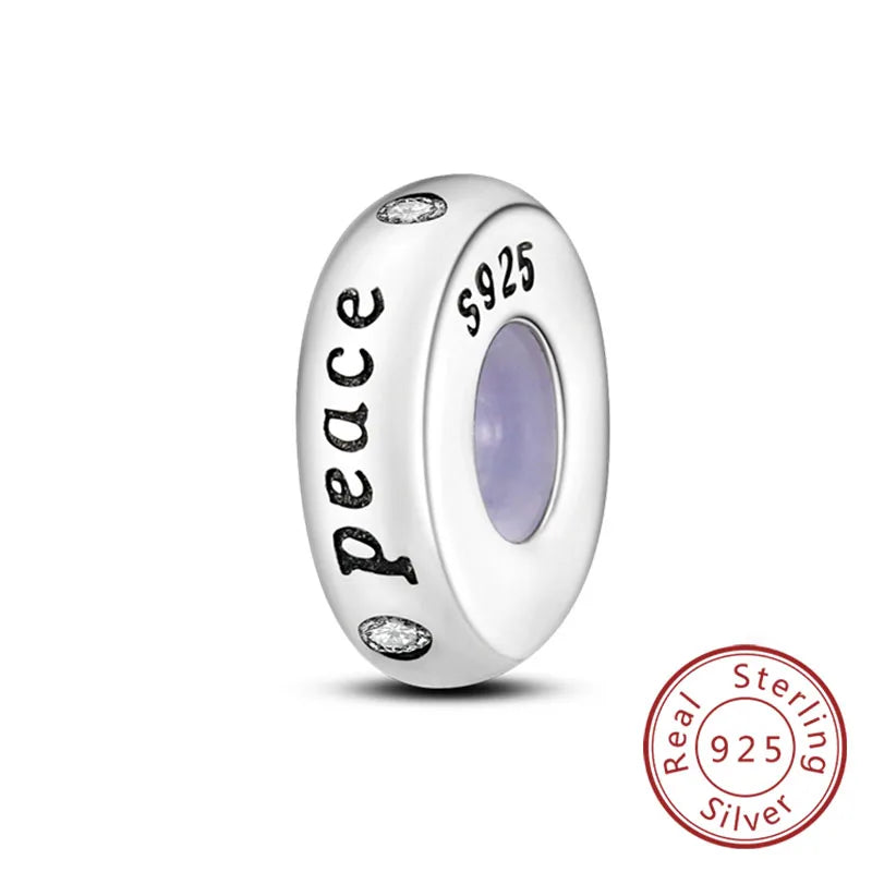 Fit Original Charms Beads 925 Sterling Silver Clip Charms Zircon Silicone Spacer Beads for Bracelet Women DIY Gift Party
