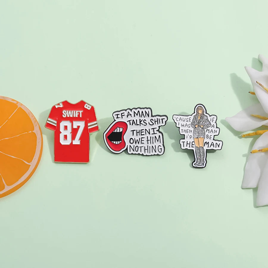 Pop Singer Inspired Enamel Pins — Cute Lyric, Tour & Aesthetic Designs