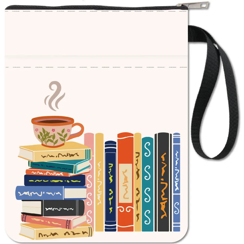 Black Book Sleeves Flower Leaf Book Covers Book Protector for Paperbacks Washable Fabric Cloth Book Cover with Zipper and Extra