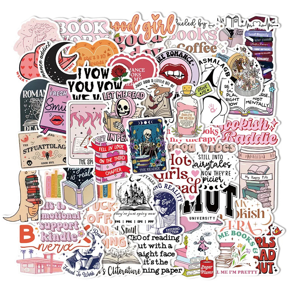 50/150PCS Romantic Reading Style Graffiti Star Covering Cartoon Stickers DIY Notebook Waterproof Stickers