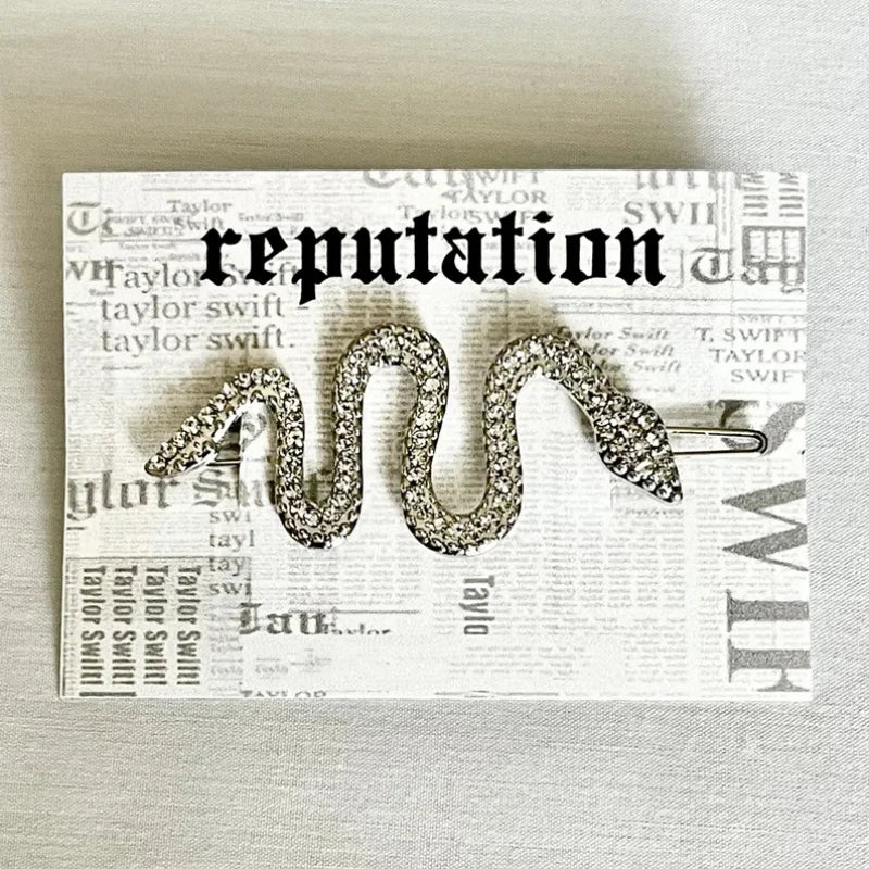 Reputation-Inspired Snake Barrette – Rhinestone Hair Clip | Dark Feminine Swiftie Accessory