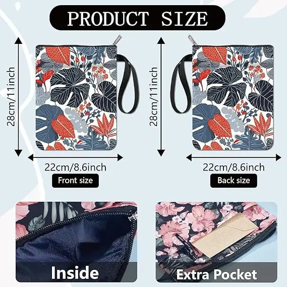 1pc Giraffe Book Sleeve Cartoon Animal Book Covers Book Protector for Paperbacks Washable Fabric Cloth Book Cover with Zipper