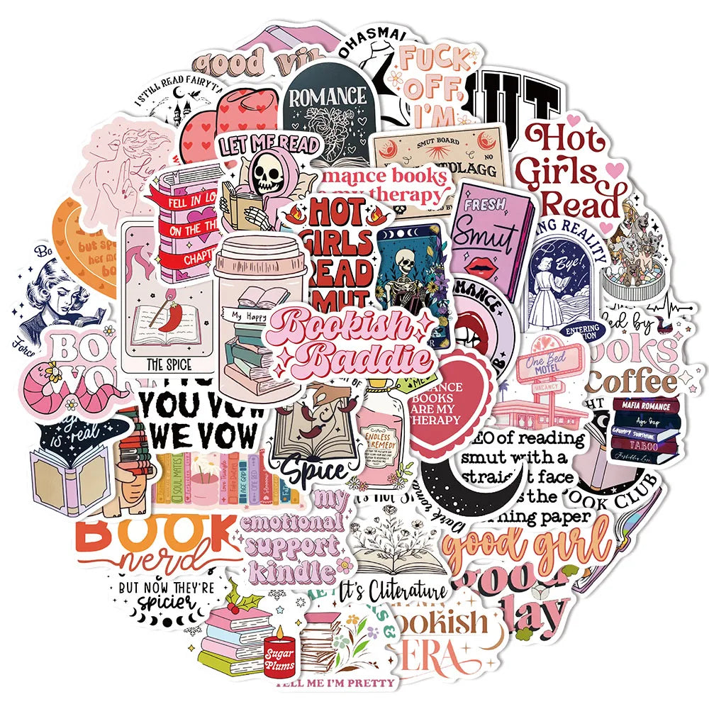 50/150PCS Romantic Reading Style Graffiti Star Covering Cartoon Stickers DIY Notebook Waterproof Stickers