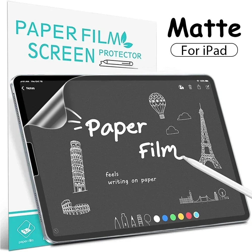 Like Paper Film Screen Protector For Ipad Pro 13 12.9 11 2025 M4 Air 4 5 3 10th 9th 8th 7th Generation Mini 6 7Matte Film Writer