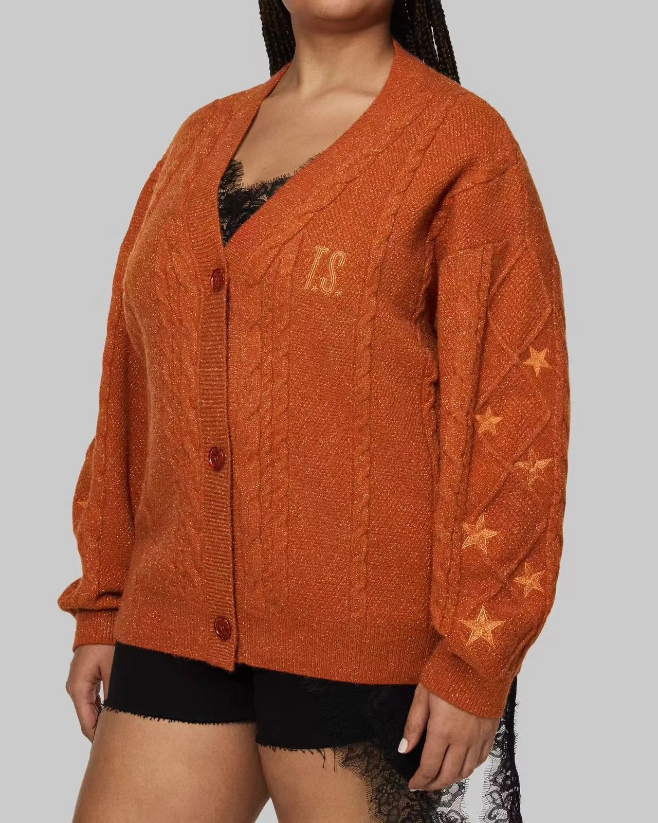 T.S. TLOAS Star Cardigan – Cozy Embroidered Knit (Dupe Inspired)