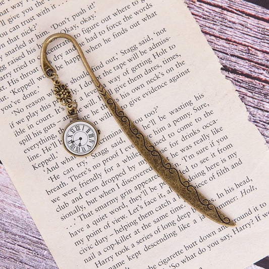 Funny Clock Metal Bookmarks Vintage Retro Tower Book Marker Paper Clips For Kids Gift Stationery Student Gift