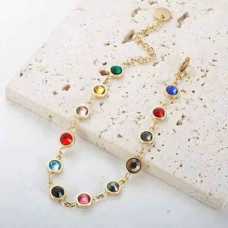 Bejeweled Friendship Bracelet | Colorful Crystal Charm Bracelet | Swiftie Jewelry Taylor Inspired Gift