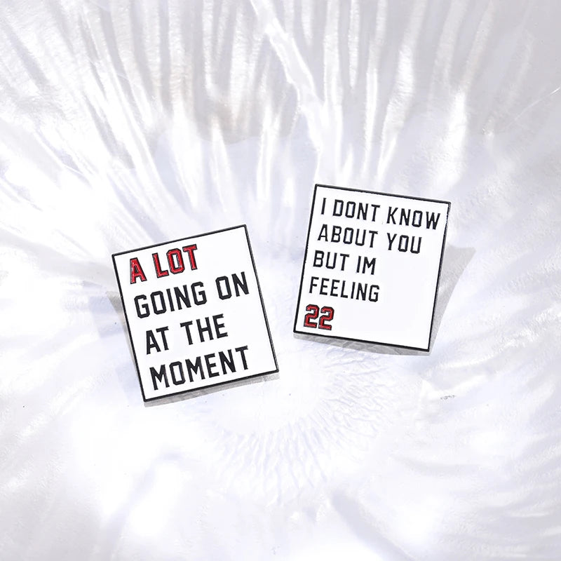 Pop Singer-Inspired Enamel Pin Sets – Aesthetic Enamel Brooches, Lyrics & Outfits | Cute Collectible Accessories for Bags, Jackets & Lanyards
