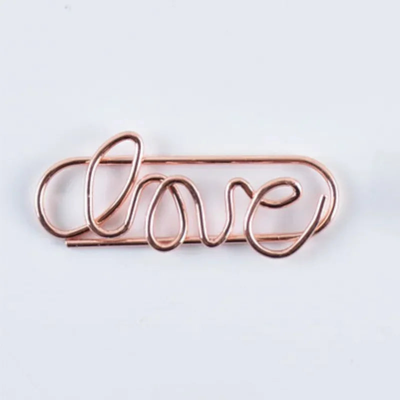 10pcs/set Metal Paperclips Multiple Cartoon Heart Animal Styles Paper Clip Book Scrapbook Planner Page Bookmark Binder Clip - élise & madelyn