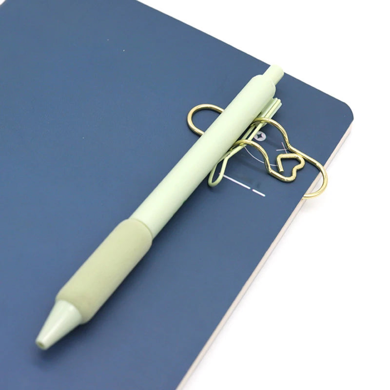 15pcs/set Love Model Paper Clip Metal Bookmark Photo Flipchart Memo Ticket Holder Office School Stationery Supplies