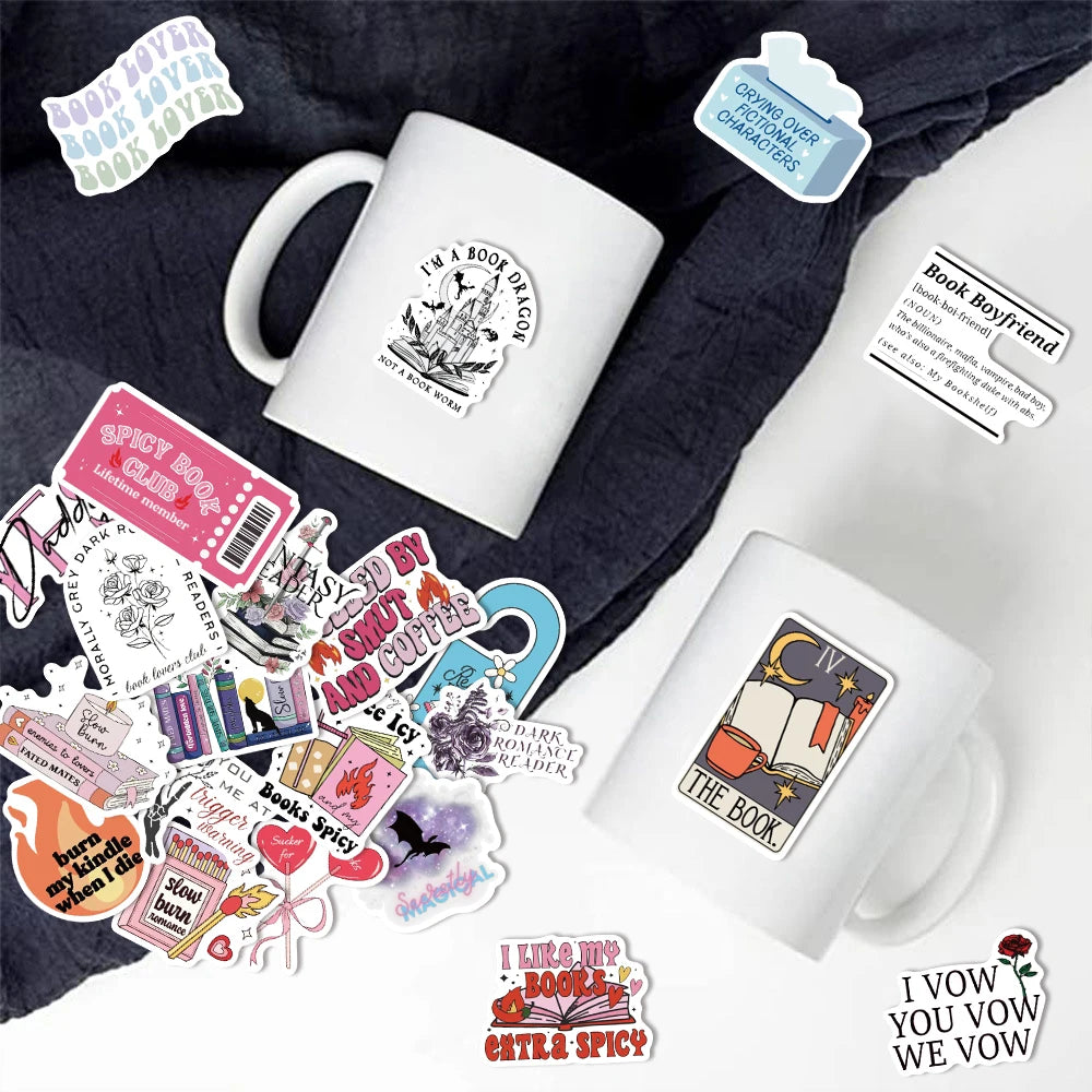 50/150PCS Romantic Reading Style Graffiti Star Covering Cartoon Stickers DIY Notebook Waterproof Stickers