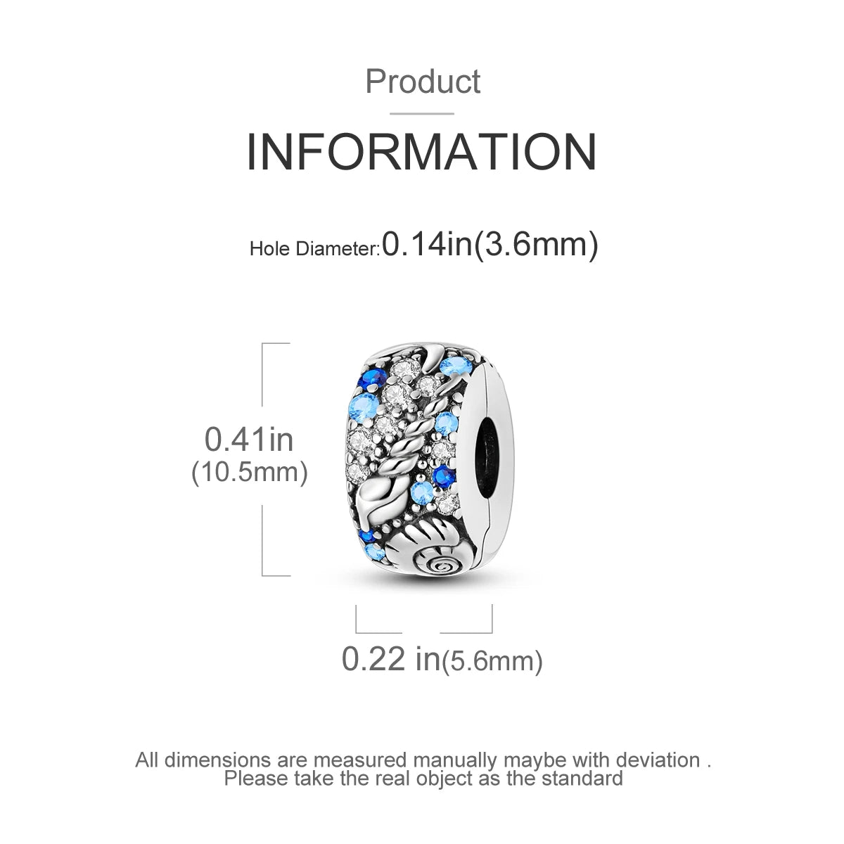 Charms Fit Original Beads 925 Sterling Silver Clip Charms Zircon Silicone Spacer Beads fit Bracelet Women DIY Gift