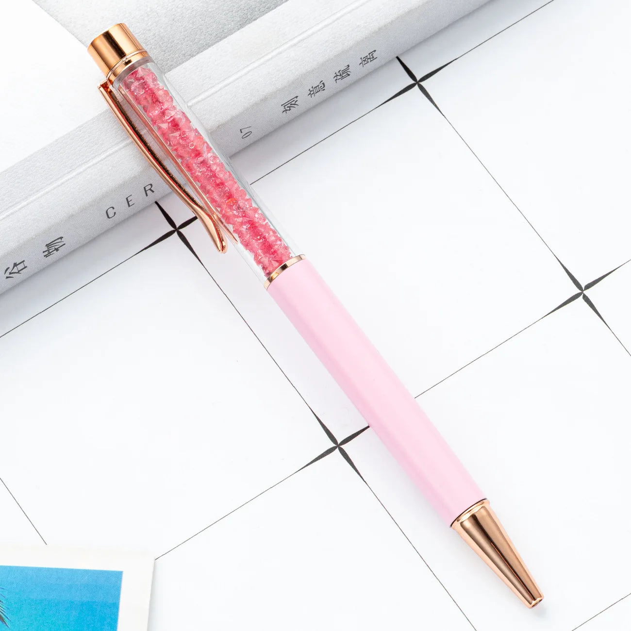30PCS  Metal crystal pens, office students, multi-color rotary rhinestone pens, wholesale advertising gifts, ballpoint pens
