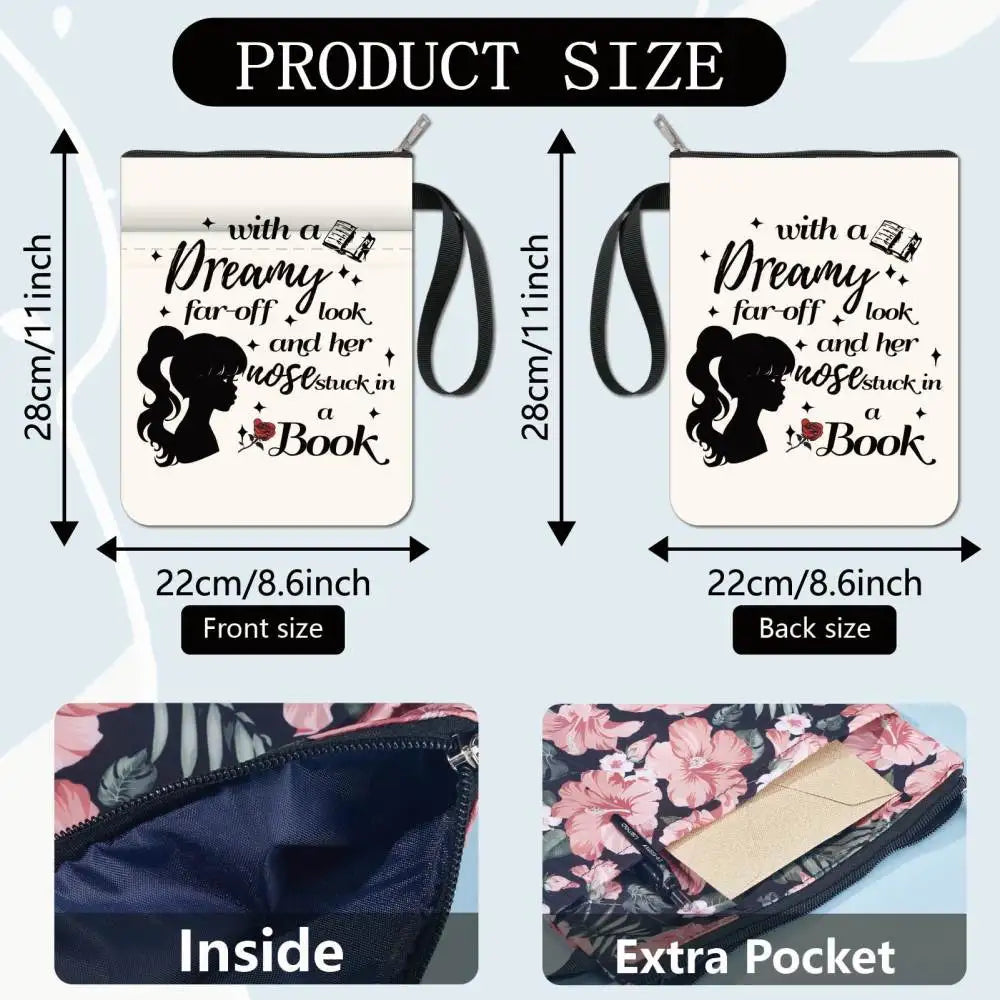 1 pc Sun Moon Star Book Sleeve with Zipper Galaxy Boho Book Protector Pouch for Paperback Black Space Waterproof Fabric