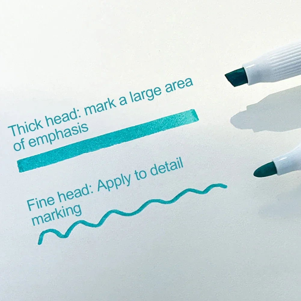 5 Colors Double Headed Highlighter Pen Set Fluorescent Drawing Markers Highlighters Pens Art Japanese Cute Pastel Stationery